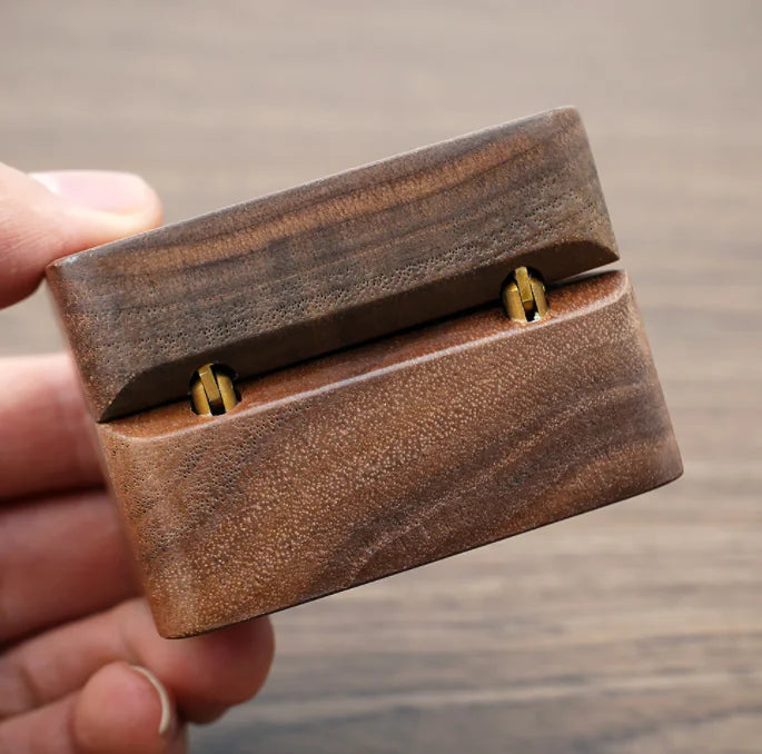 Portable Wooden Ring Storage Box