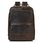Retro Genuine Leather Backpack for Men and Students
