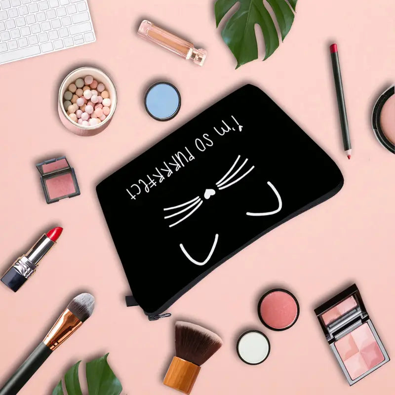 Adorable Water-Resistant Cosmetic Bag for Women