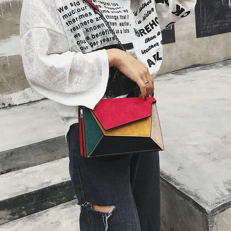 Color Block Mini Shoulder Bag for Women
