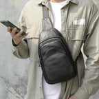 Men's Leather Messenger Bag for Fashionable Style