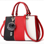 Striped Color Block Handbag - Shoulder & Crossbody Bag