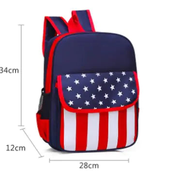 Korean Style Polyester Cute Blue Backpack for Kids
