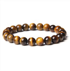 8mm Semi-precious Stone Blue Tiger Stone Handmade Jewelry Couple Bracelet