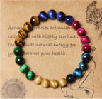 8mm Semi-precious Stone Blue Tiger Stone Handmade Jewelry Couple Bracelet