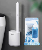 Disposable Toilet Brush with Cleaning Liquid (One Set)