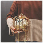 Birdcage Design Handbag with Shoulder Strap