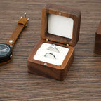 Portable Wooden Ring Storage Box