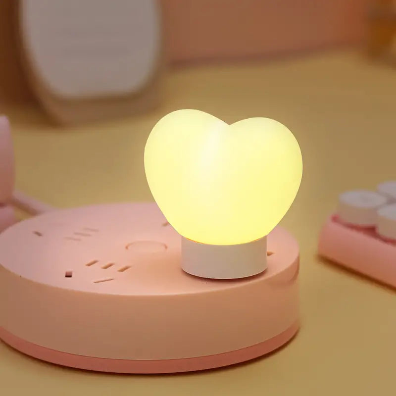 Heart Shaped USB LED Night Light for Reading and Bedside