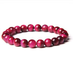 8mm Semi-precious Stone Blue Tiger Stone Handmade Jewelry Couple Bracelet