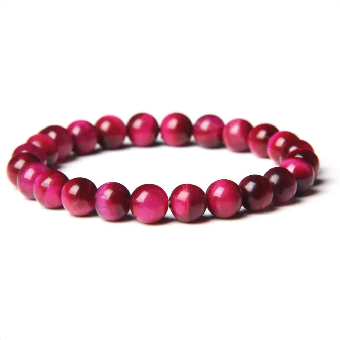 8mm Semi-precious Stone Blue Tiger Stone Handmade Jewelry Couple Bracelet