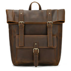 Retro Genuine Leather Backpack for Men and Students